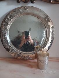 2 vassoi e 12 bicchieri Brandimarte in argento 800