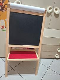 Lavagna  per bambini legno con cavalletto 3 in 1