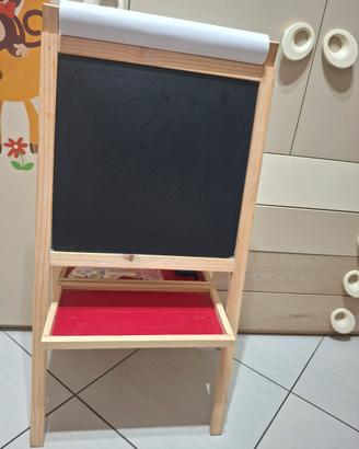 Lavagna  per bambini legno con cavalletto 3 in 1