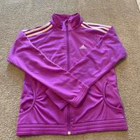 Felpa Adidas bambina fucsia zip 11-12 anni