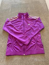 Felpa Adidas bambina fucsia zip 11-12 anni