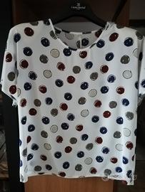 camicia a pois nuova 