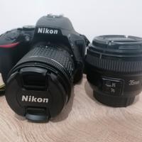 Nikon D5600 + 35mm Yongnuo + Zaino