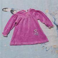 Abito bambina vintage anni 80 rosa fuscsia