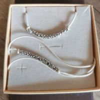 Set collana e braccialetto nodini e corda