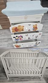 Lettino con materasso + fasciatoio foppapedretti