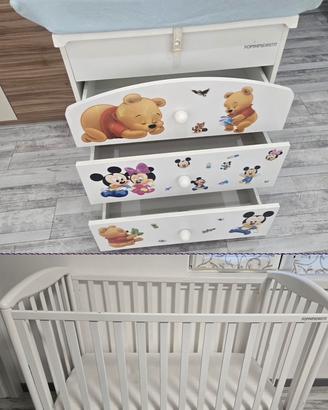 Lettino con materasso + fasciatoio foppapedretti