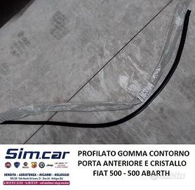 PROFILATO GOMMA PORTA ANT. FIAT 500, 500 ABARTH