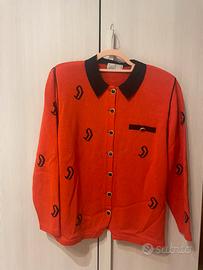 Cardigan rosso lana  vintage