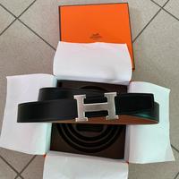 Cintura hermes nero/marrone