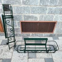 Portavasi fioriere da balcone in metallo anni 70