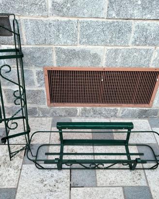 Portavasi fioriere da balcone in metallo anni 70