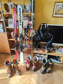 sci Salomon, head 3 paia di scarponi 43 44 45