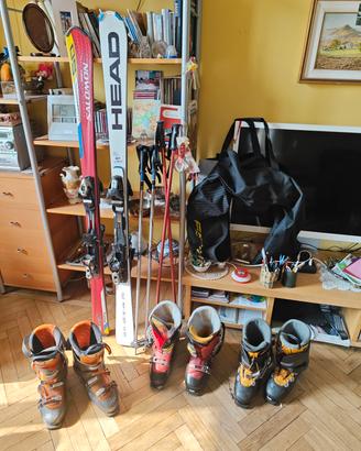 sci Salomon, head 3 paia di scarponi 43 44 45