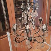 Lampadario ferro battuto