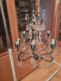 Lampadario ferro battuto