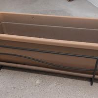 Portavaso e vaso da balcone 50x20cm