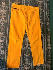 Jeans gialli calvin klein slim straight
