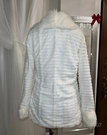 Splendida Pelliccia Ecologica Bianca ATONG