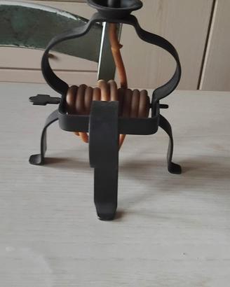 Portacandele ferro battuto 