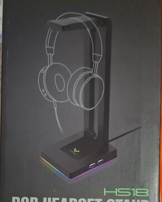 Supporto Cuffie Blade Hawks da Gaming RGB con 2USB