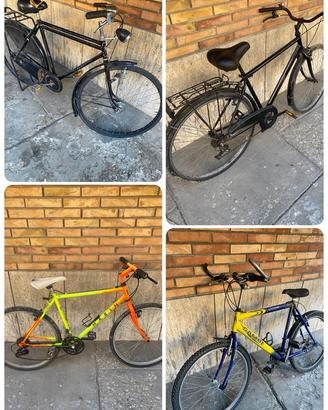 Biciclette di vari tipi funzionanti e non bici mtb