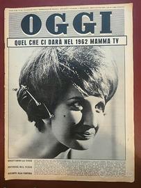 Rivista oggi 1962 in copertina Mina 