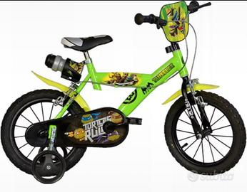 Bicicletta Bici 14" Tartarughe Ninja (Dino Bikes)