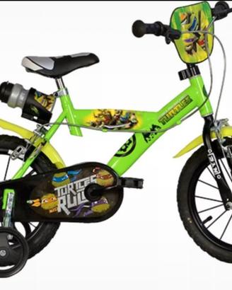 Bicicletta Bici 14" Tartarughe Ninja (Dino Bikes)