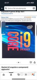 i9-9900K Intel Core 3,6 GHz  16 MB Cache LGA1151