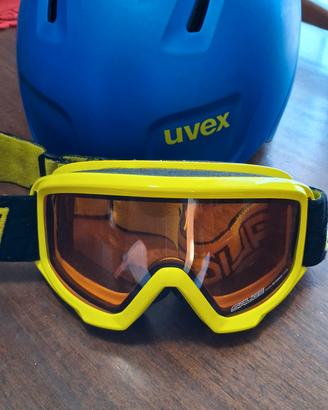 Casco uvex junior tg 54/56 +maschera salice