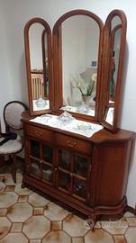  Mobile con specchiera in legno massello