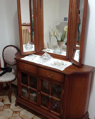  Mobile con specchiera in legno massello