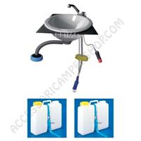 KIT LAVELLO CUCINA/ LAVABO BAGNO CAMPEGGIO CAMPER 