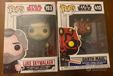 Funko pop Star wars Luke skywalker e Darth Maul