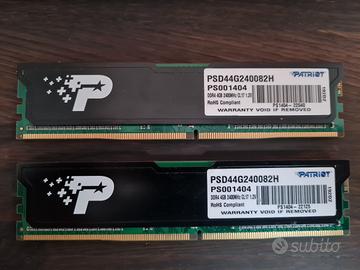 (2x4) 8GB RAM DDR4 2400 Mhz CL17 PATRIOT