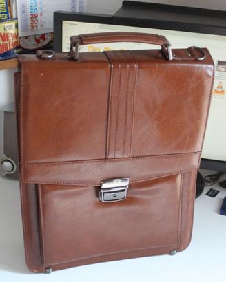 Valigetta borsa borsello 24 Ore verticale in cuoio