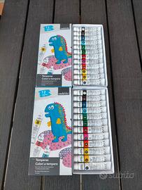 Crelando set di 48 tubetti di colori di tempera