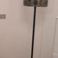 Lampada artigianale  piantana in vetro colorato