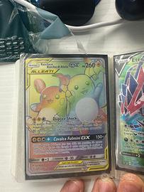 Rara Segreta Raichu e Raichu di Alola gx alleati