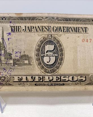 BANCONOTA 5 PESOS FILIPPINE - OCCUPAZIONE GIAPPONE
