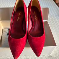 Scarpe Camoscio rosso tacco 6/7 molto belle!!