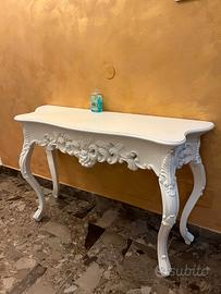 consolle barocca bianca