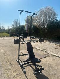 Palestra Casa: Power Tower + Panca + Pesi 30kg