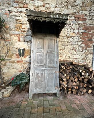 PORTA VINTAGE IN LEGNO MASSELLO - RECUPERO ANTICO