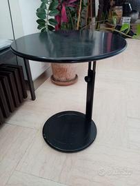 2 tavolini regolabili in altezza , neri,