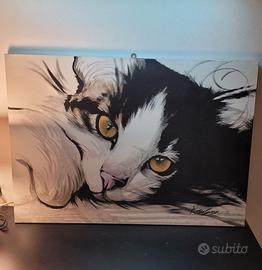 Quadro Gatto 100×70