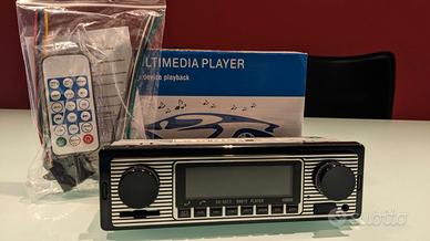 Autoradio MP3 Bluetooth con estetica vintage