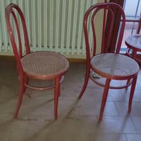 Sedie 2pz tipo Thonet in paglia di Vienna.