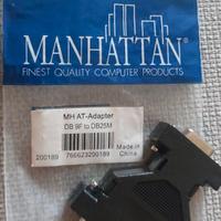 Adattatore porta seriale DB9F a DB25M Manhattan